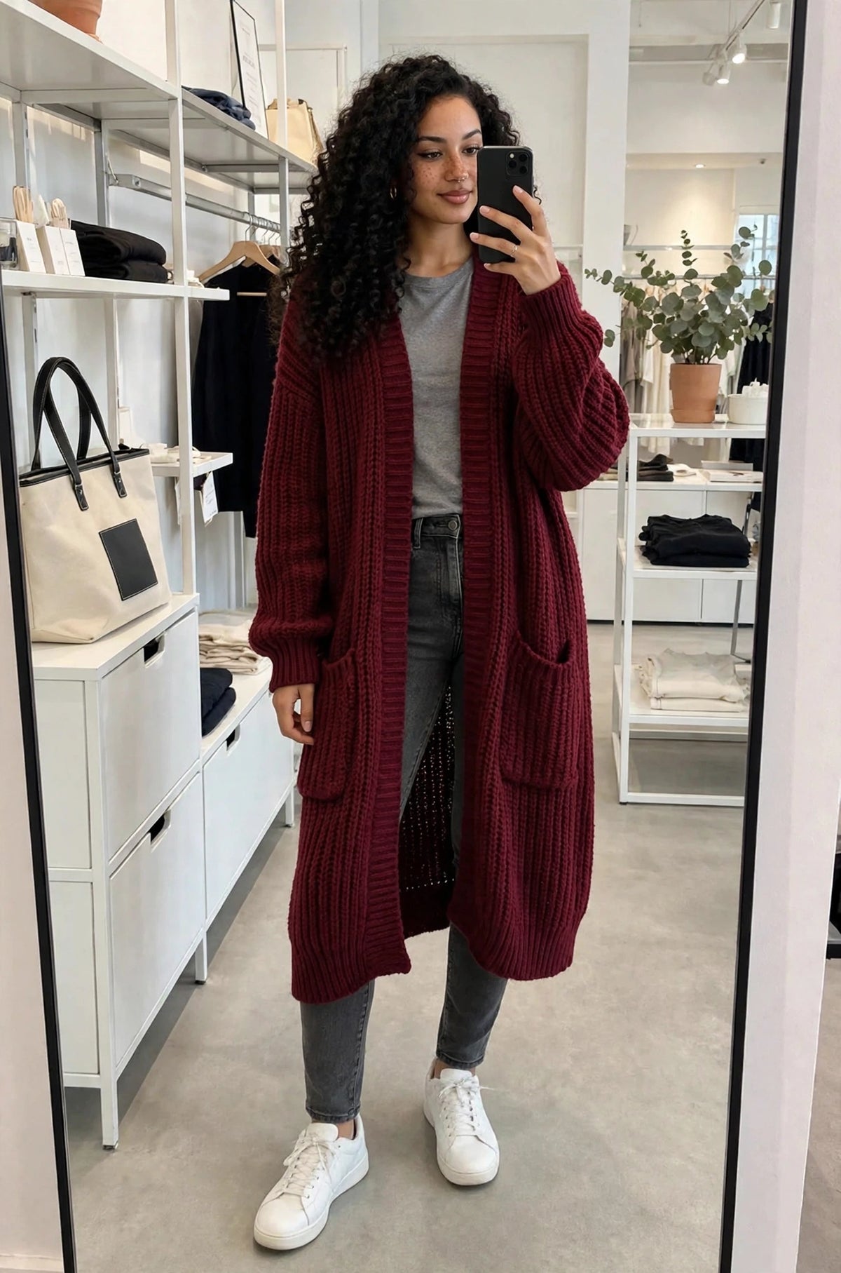 Chunky Knit Longline Cardigan