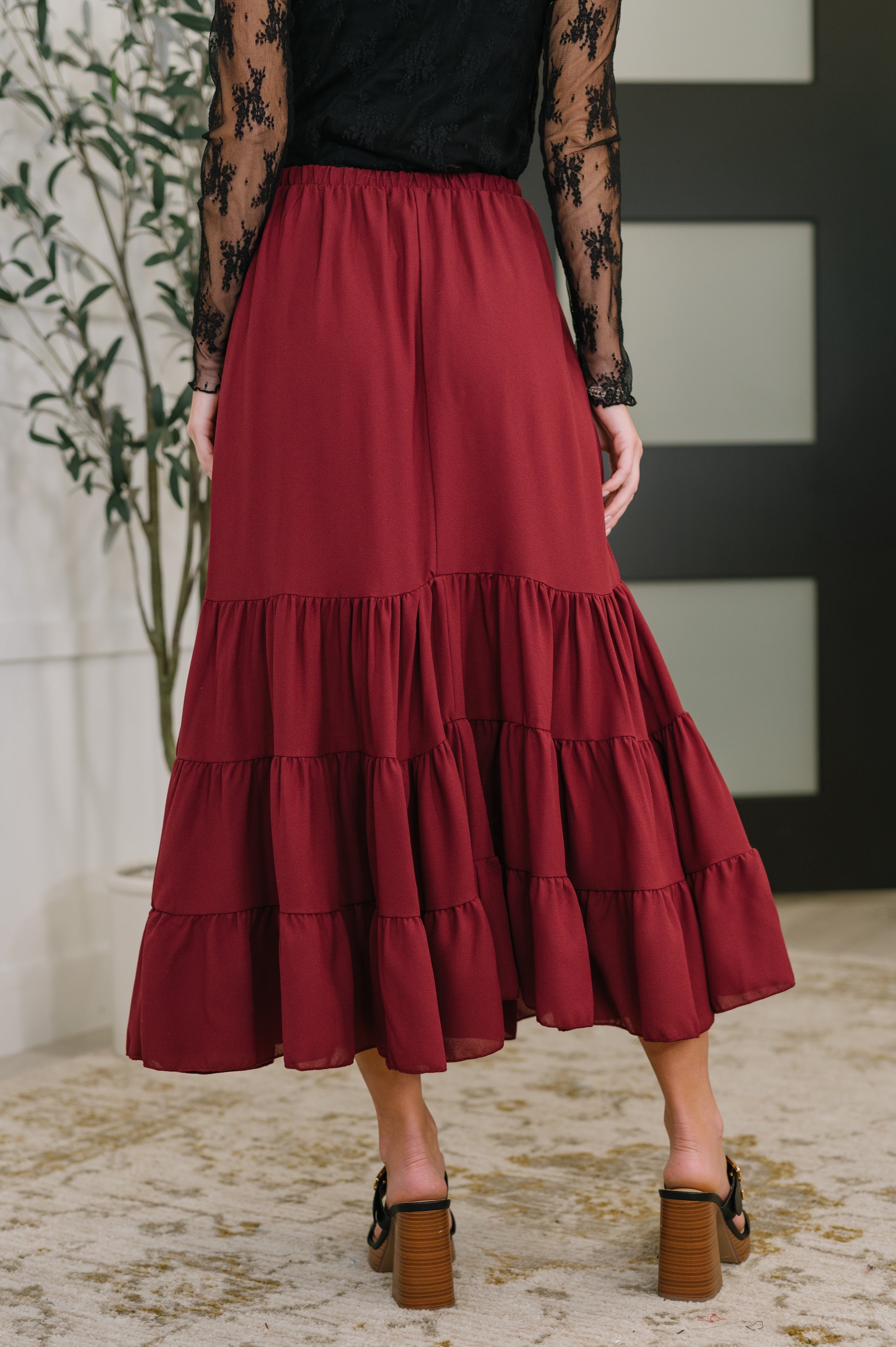 Easy Pick Tiered Maxi Skirt
