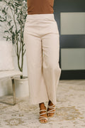 Only Pair High Waisted Wide Leg Bottoms in Linen