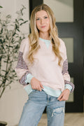 Outside the Lines Oversized Color Block  Pullover