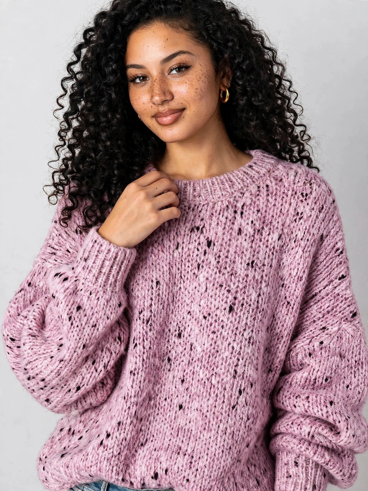 Chunky Knit Round Neck Sweater