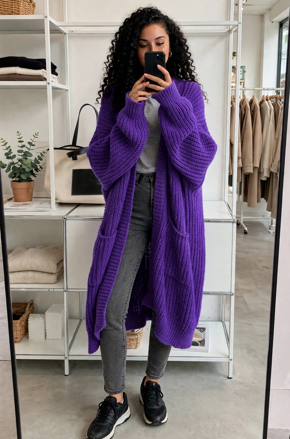 Chunky Knit Longline Cardigan