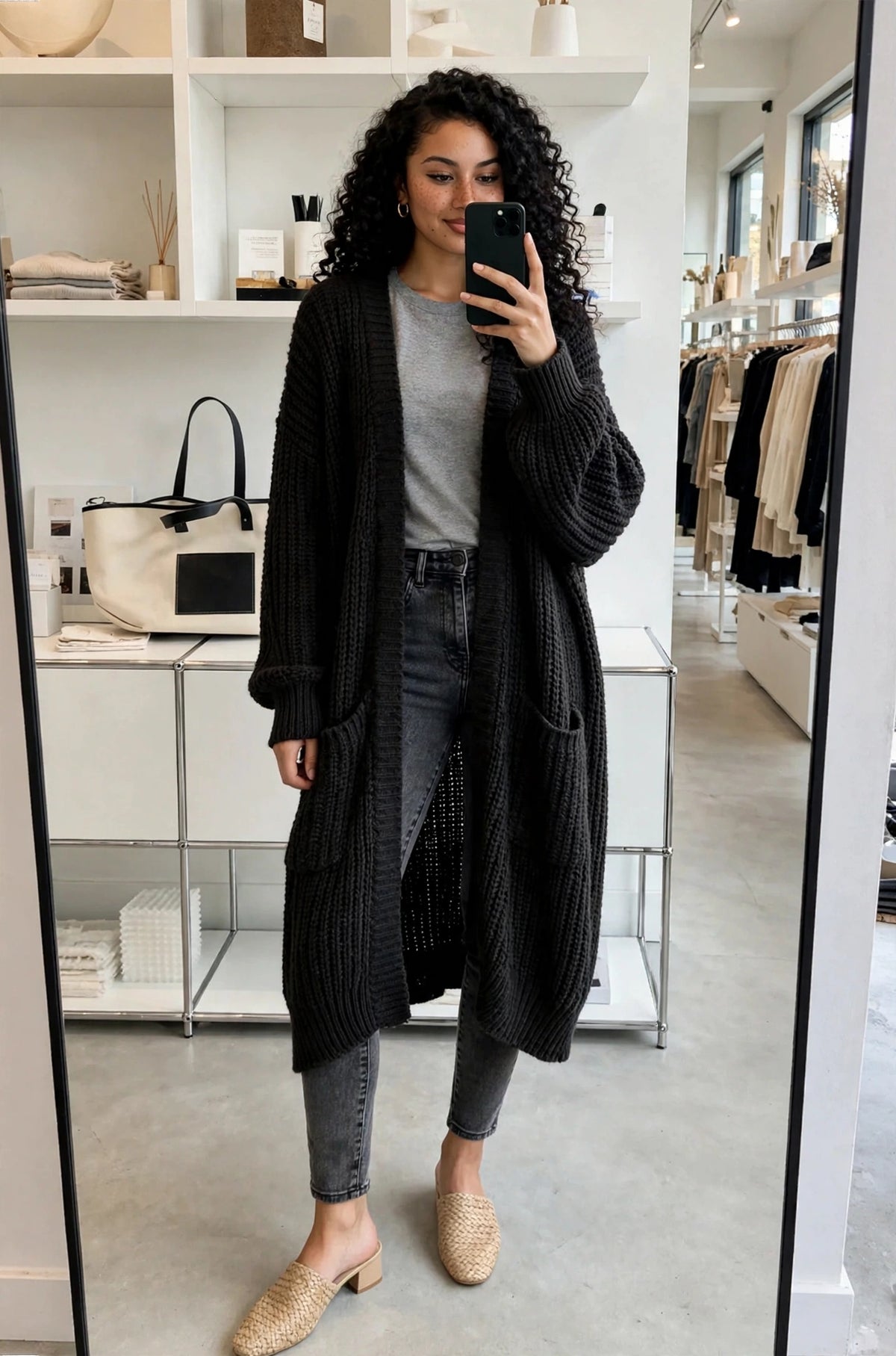 Chunky Knit Longline Cardigan