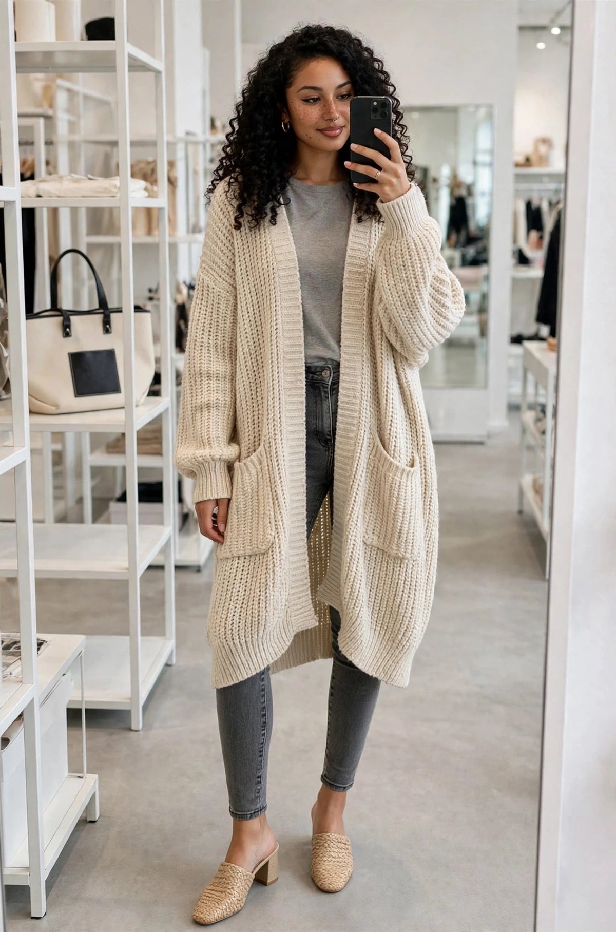 Chunky Knit Longline Cardigan