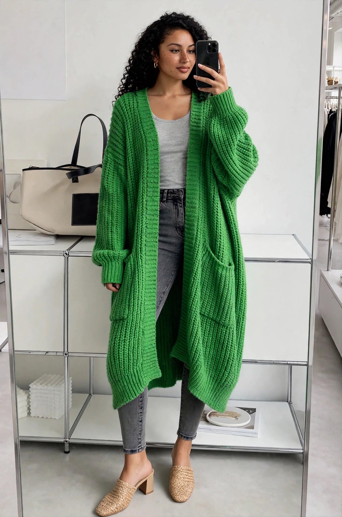 Chunky Knit Longline Cardigan