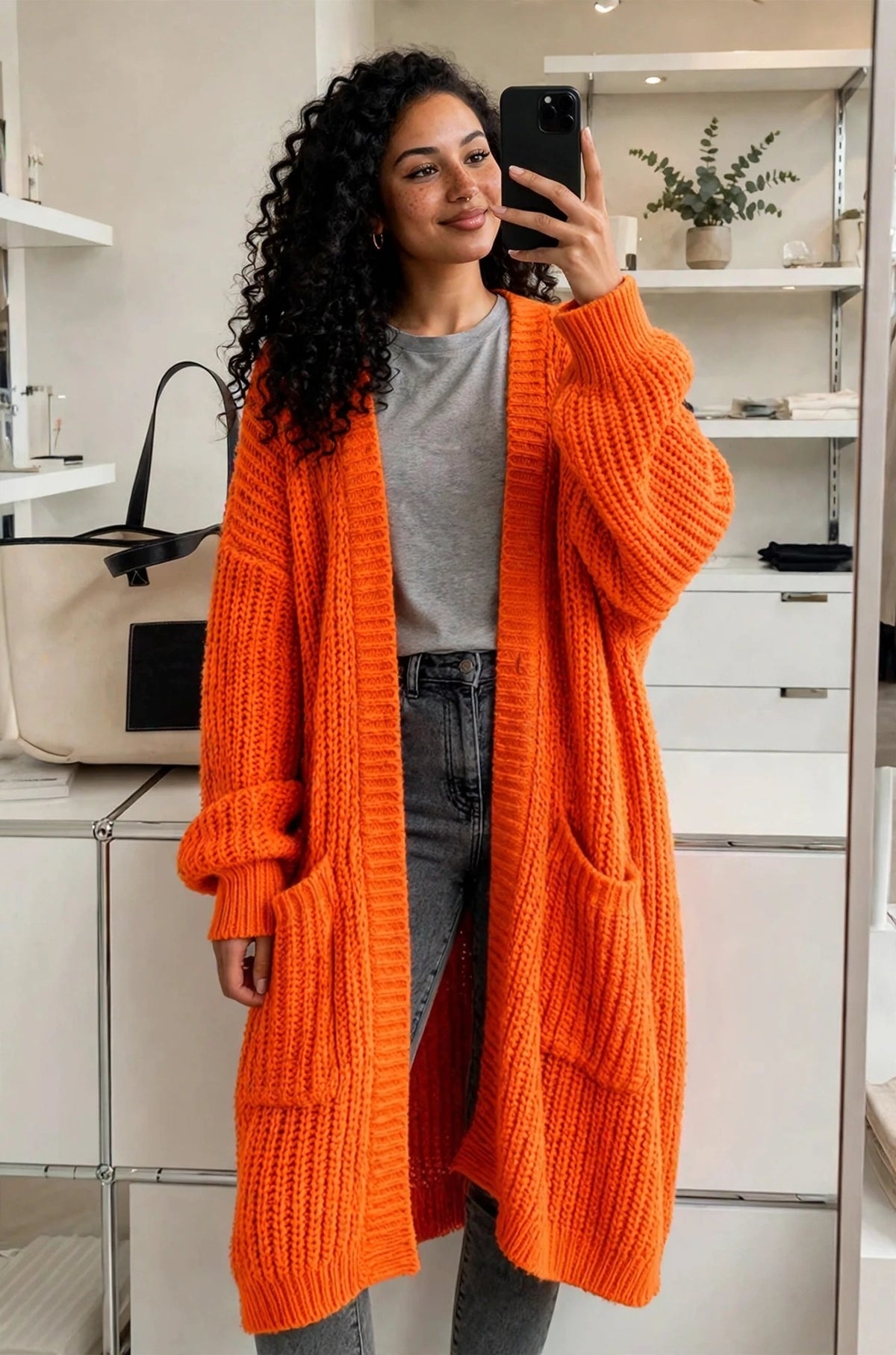 Chunky Knit Longline Cardigan